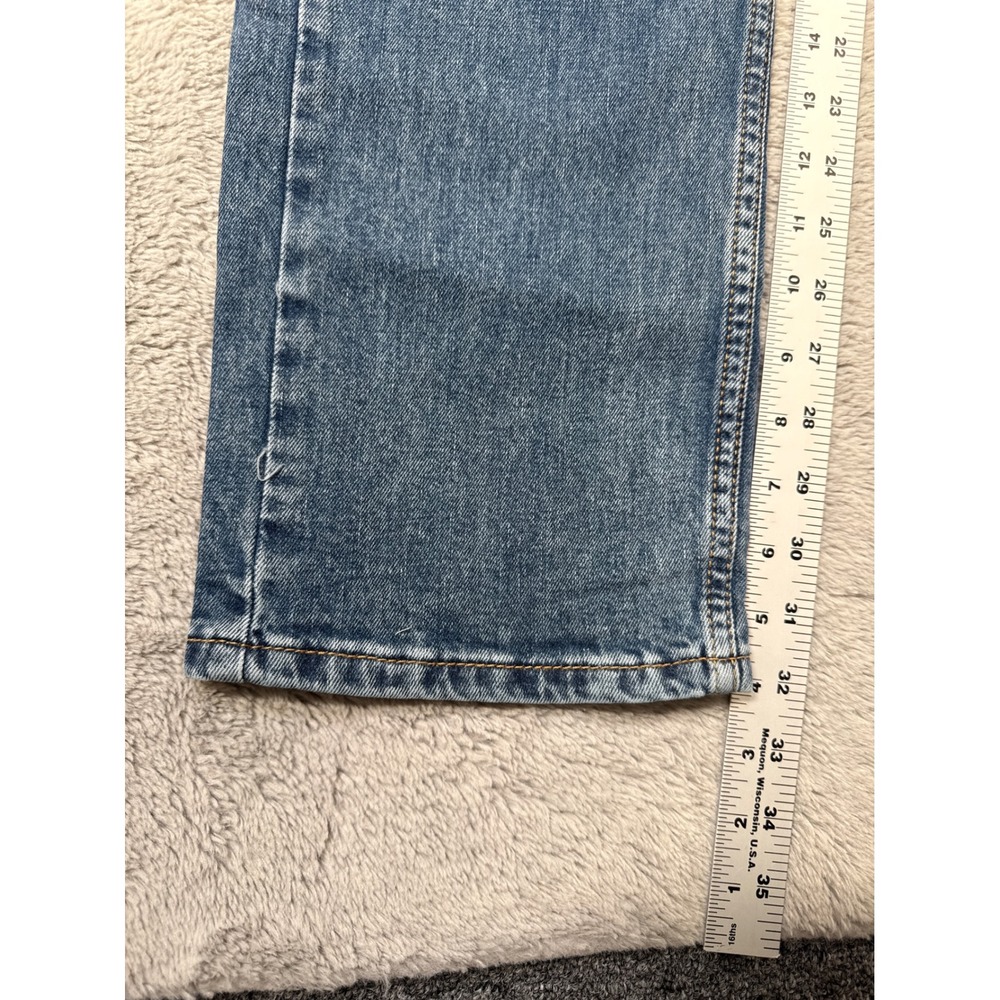 Levis 505 Regular Fit Mens Jeans Size W32 L32 Blue Denim NWT Chore Cowboy Biker - Picture 6 of 7